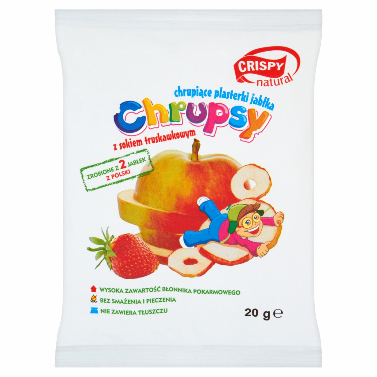 Zdjęcia - Crispy Natural Chrupsy Chrupiące plasterki jabłka z sokiem truskawkowym 20 g