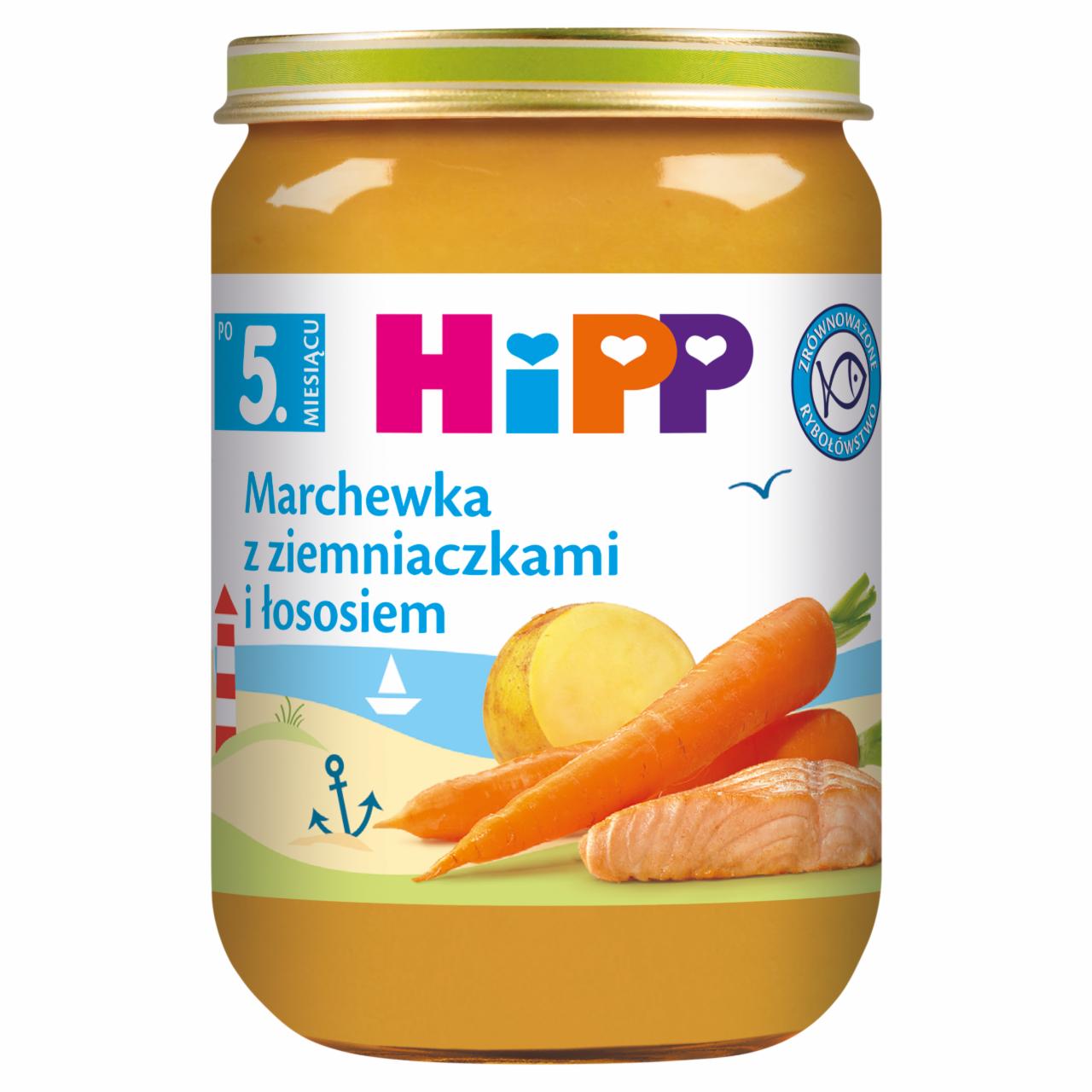 Zdjęcia - HiPP Marchewka z ziemniaczkami i łososiem po 5. miesiącu 190 g