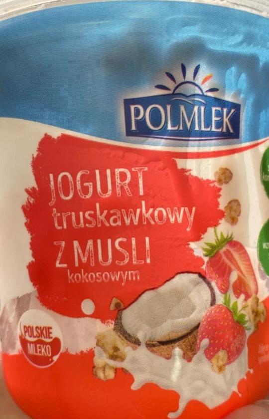 Zdjęcia - Polmlek Jogurt truskawkowy z musli kokosowym 210 g