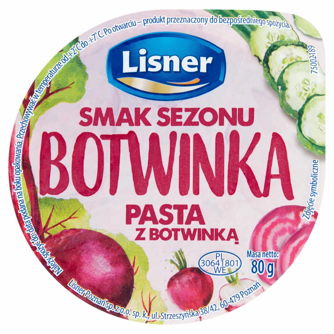 Zdjęcia - Lisner Smak Sezonu Botwinka Pasta z botwinką 80 g