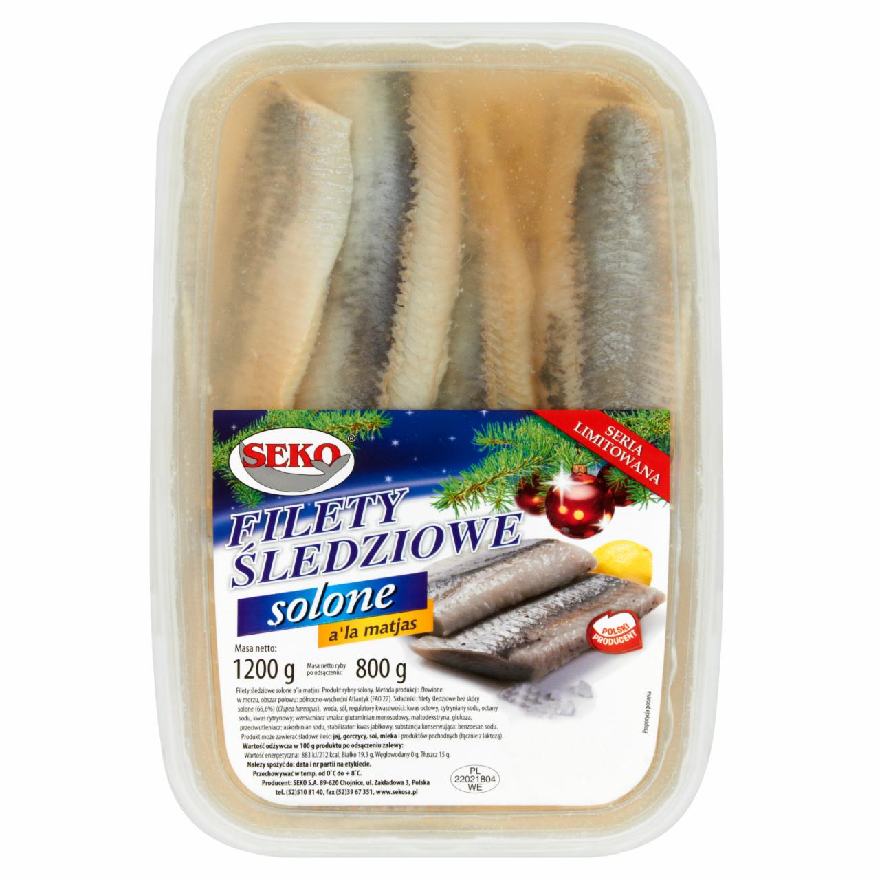 Zdjęcia - Seko Filety śledziowe solone a'la matjas 1200 g