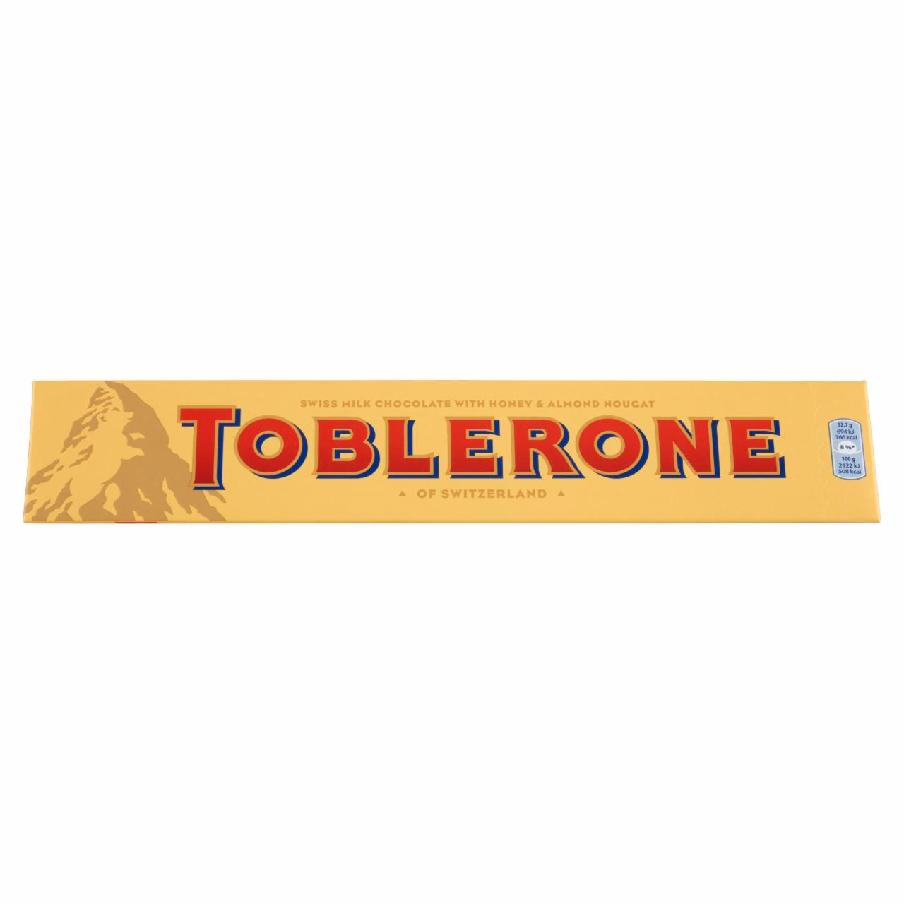 Zdjęcia - Toblerone Szwajcarska czekolada mleczna z nugatem miodowo-migdałowym 360 g