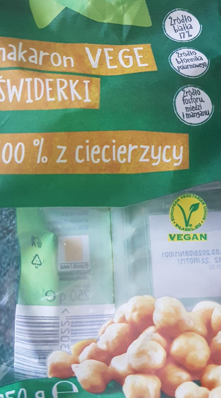 Zdjęcia - Makaron vege świderki 100 % z ciecierzycy Vemondo