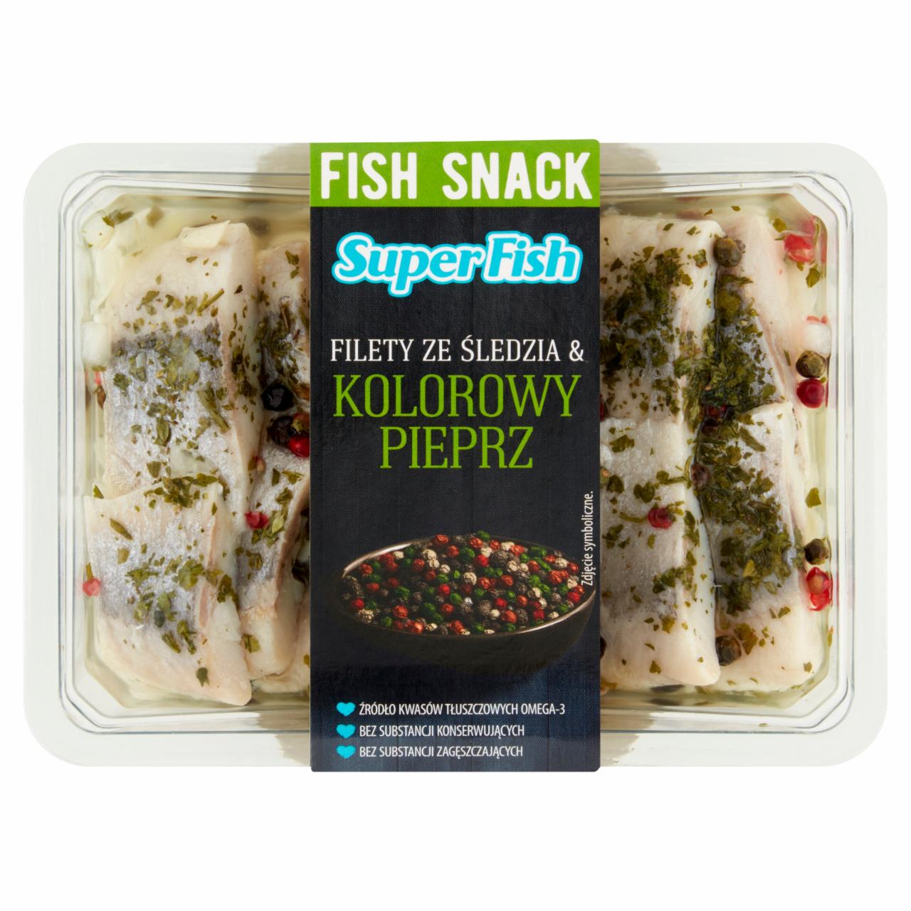 Zdjęcia - SuperFish Filety ze śledzia & kolorowy pieprz 200 g