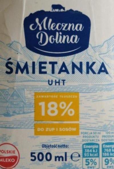 Zdjęcia - Śmietana 18% Mleczna Dolina