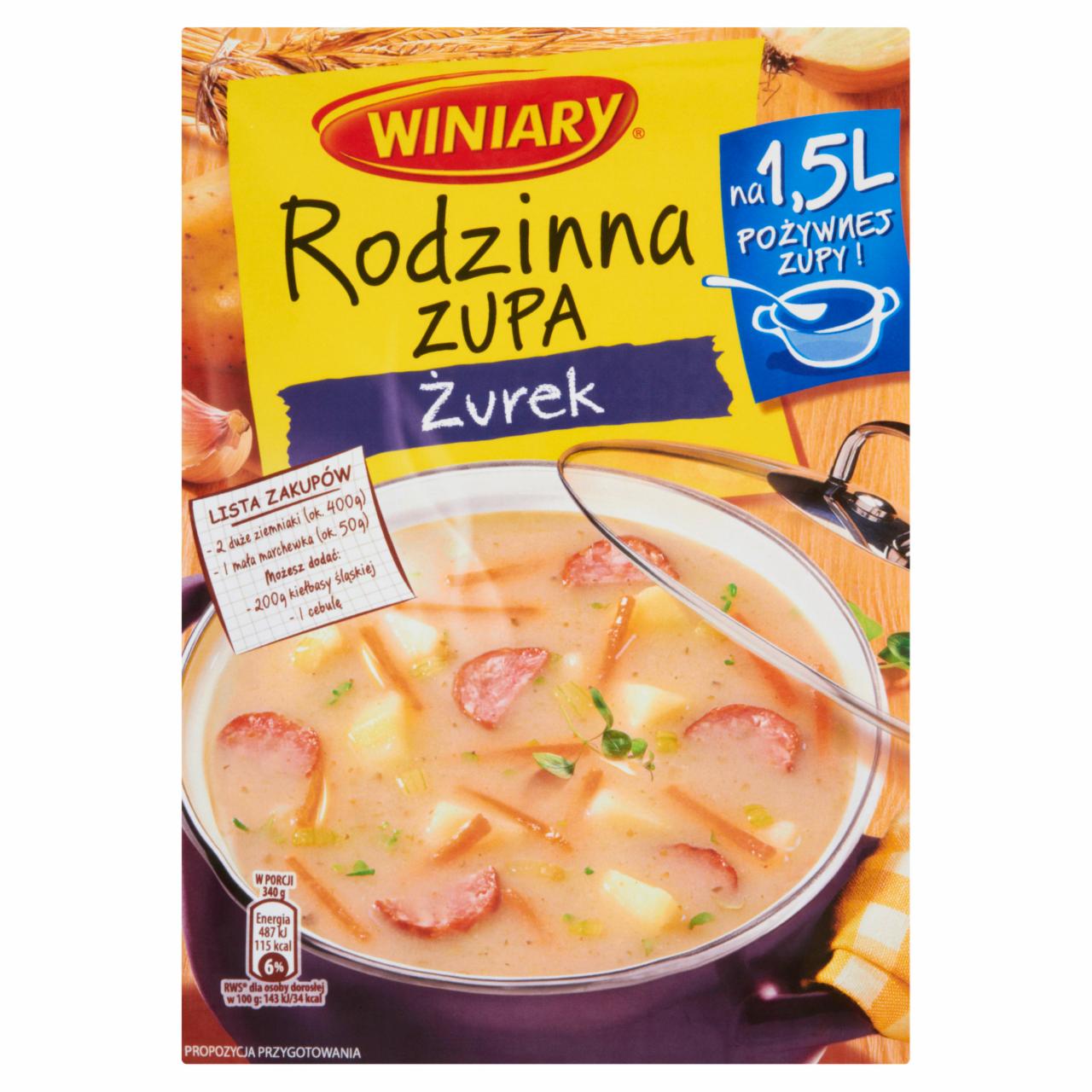 Zdjęcia - Winiary Rodzinna zupa Żurek 91 g