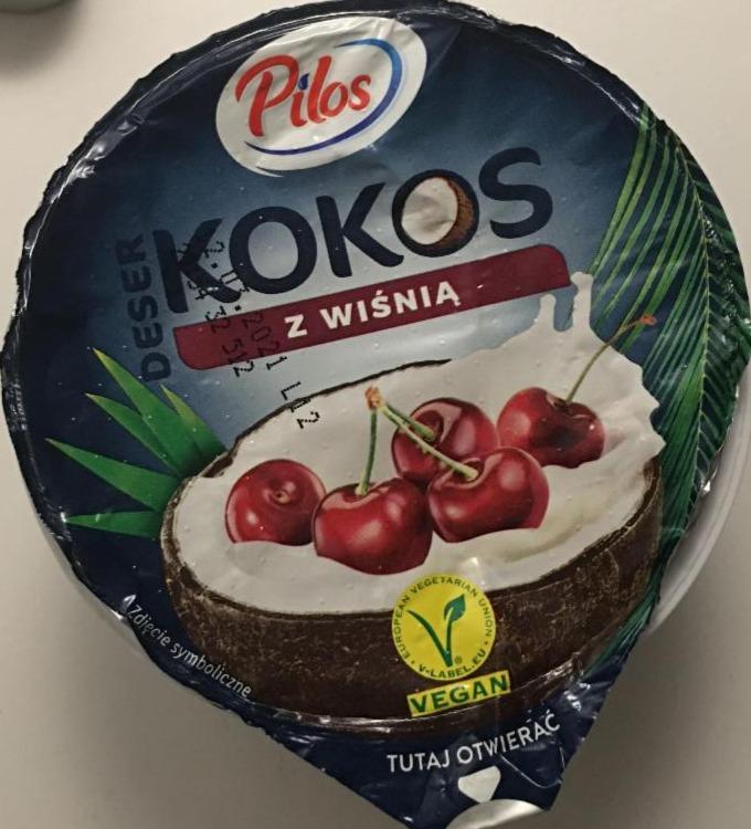 Zdjęcia - Vegan Deser kokos z wiśnią Pilos