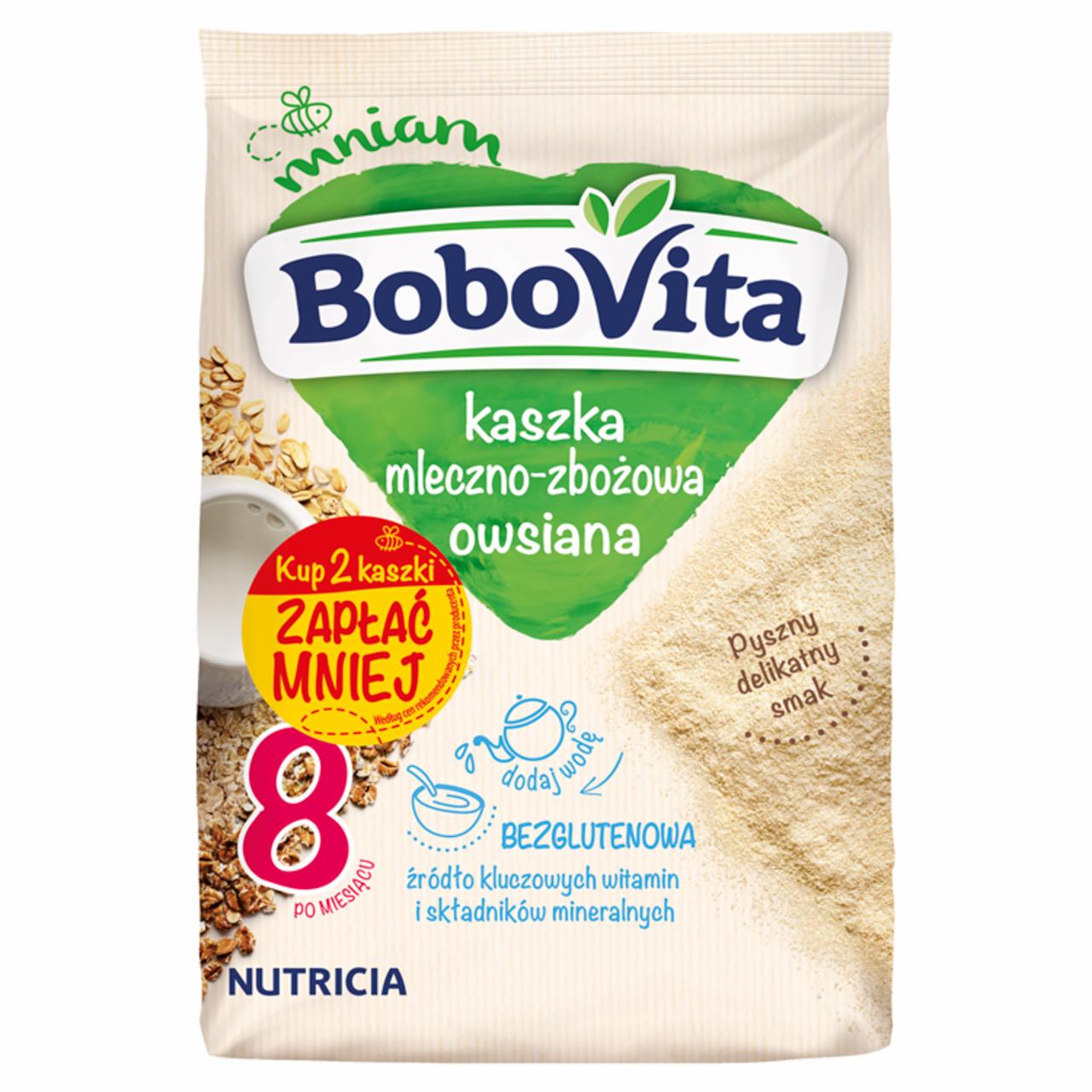 Zdjęcia - BoboVita Kaszka mleczno-zbożowa owsiana po 8 miesiącu 460 g (2 x 230 g)