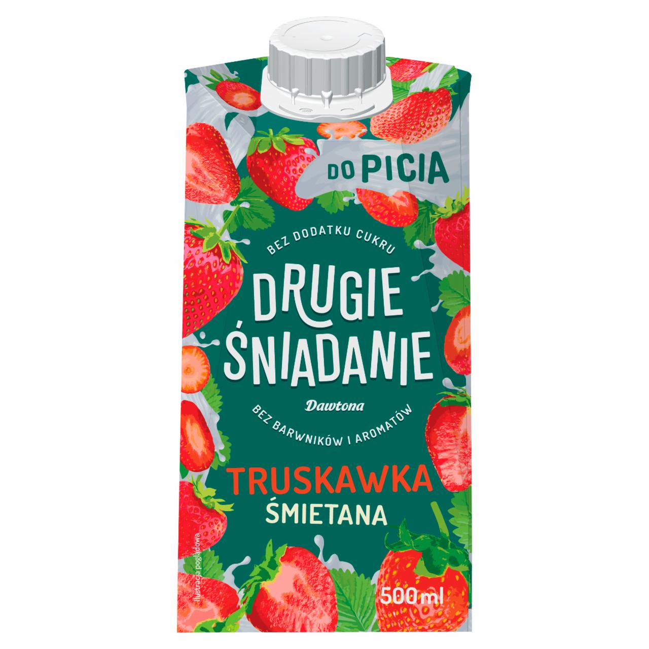 Zdjęcia - Drugie śniadanie Płynna przekąska truskawka śmietana 500 ml