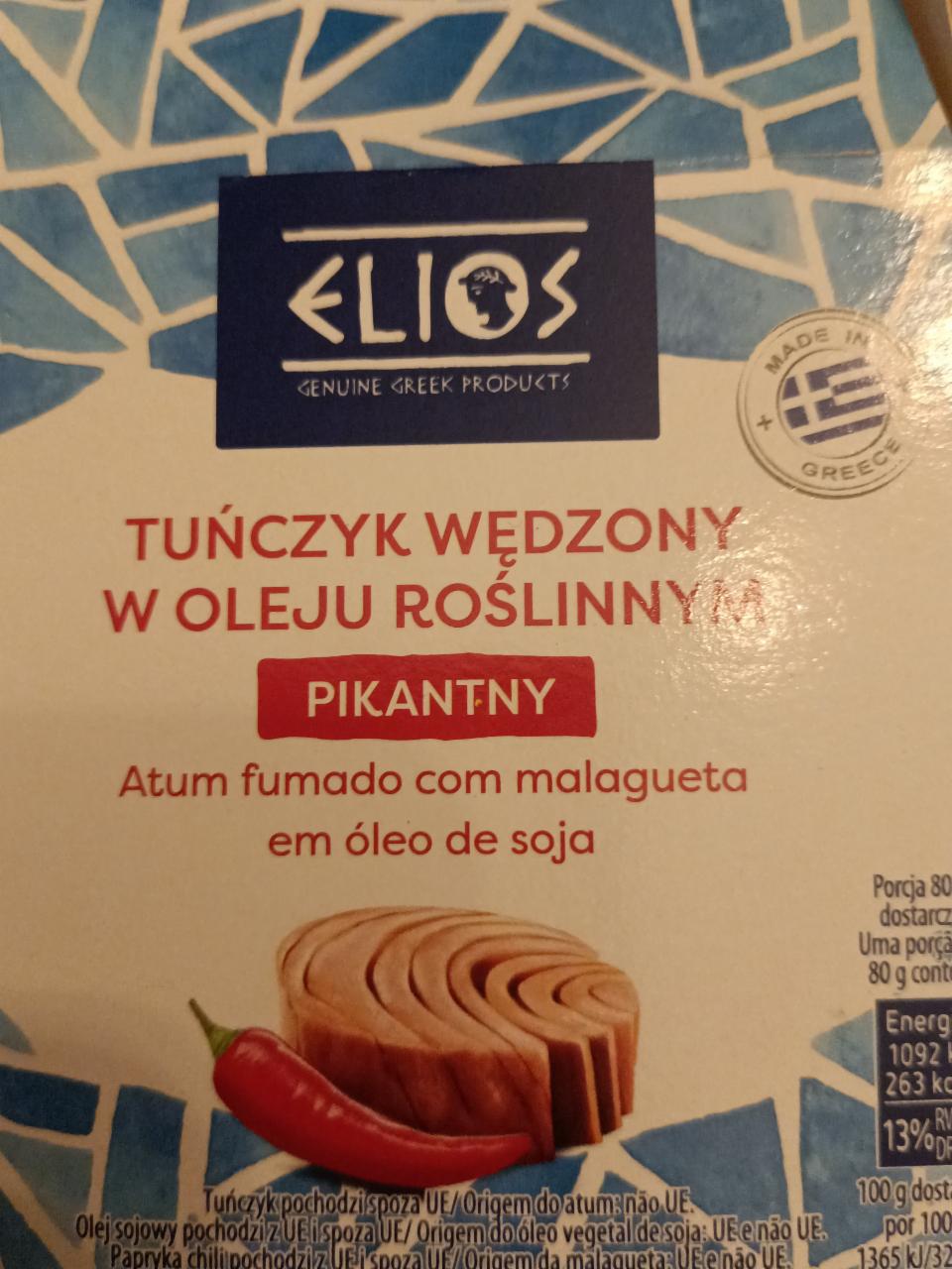 Zdjęcia - Tuńczyk wędzony w oleju roślinnym pikantny Elios