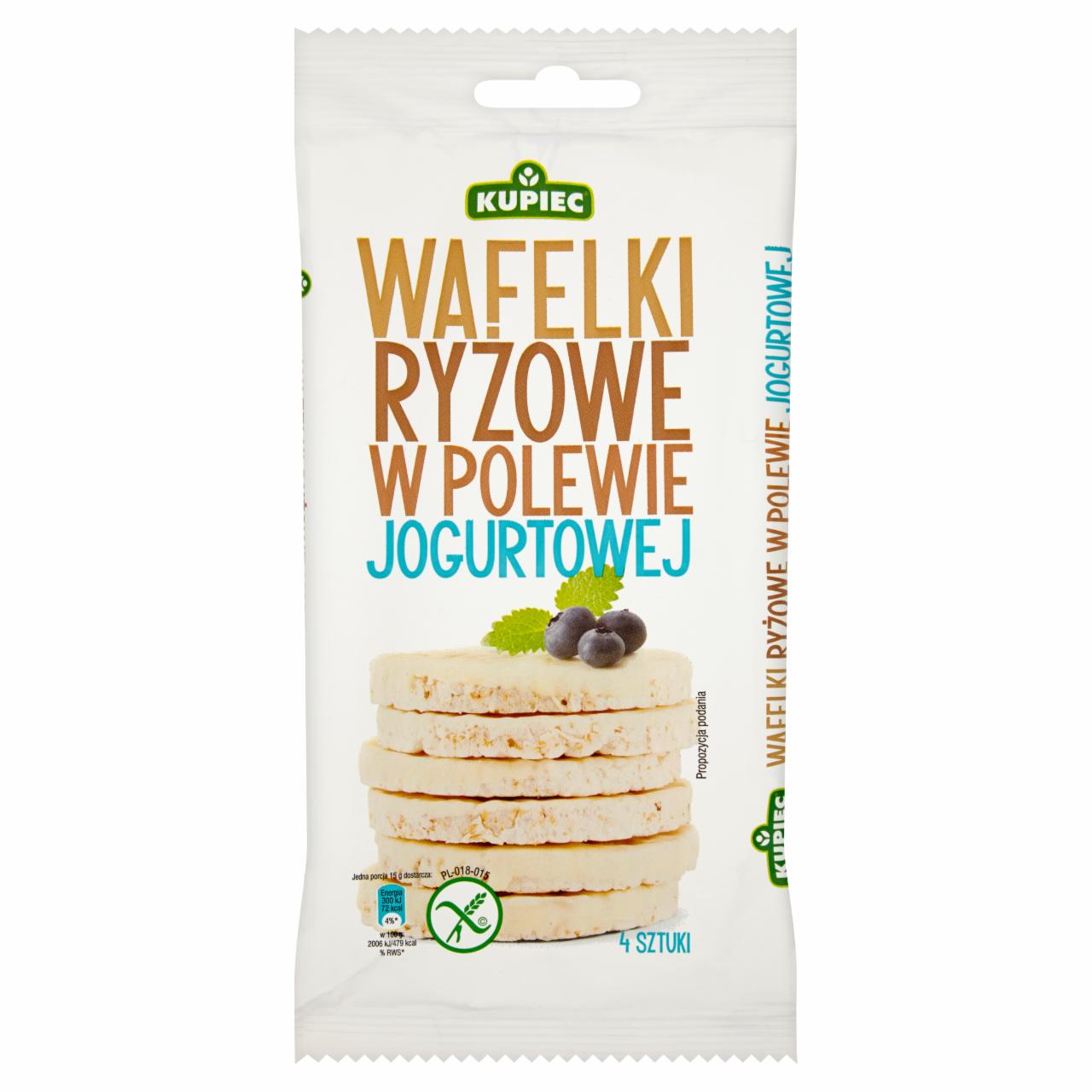 Zdjęcia - Kupiec Wafelki ryżowe w polewie jogurtowej 60 g (4 sztuki)