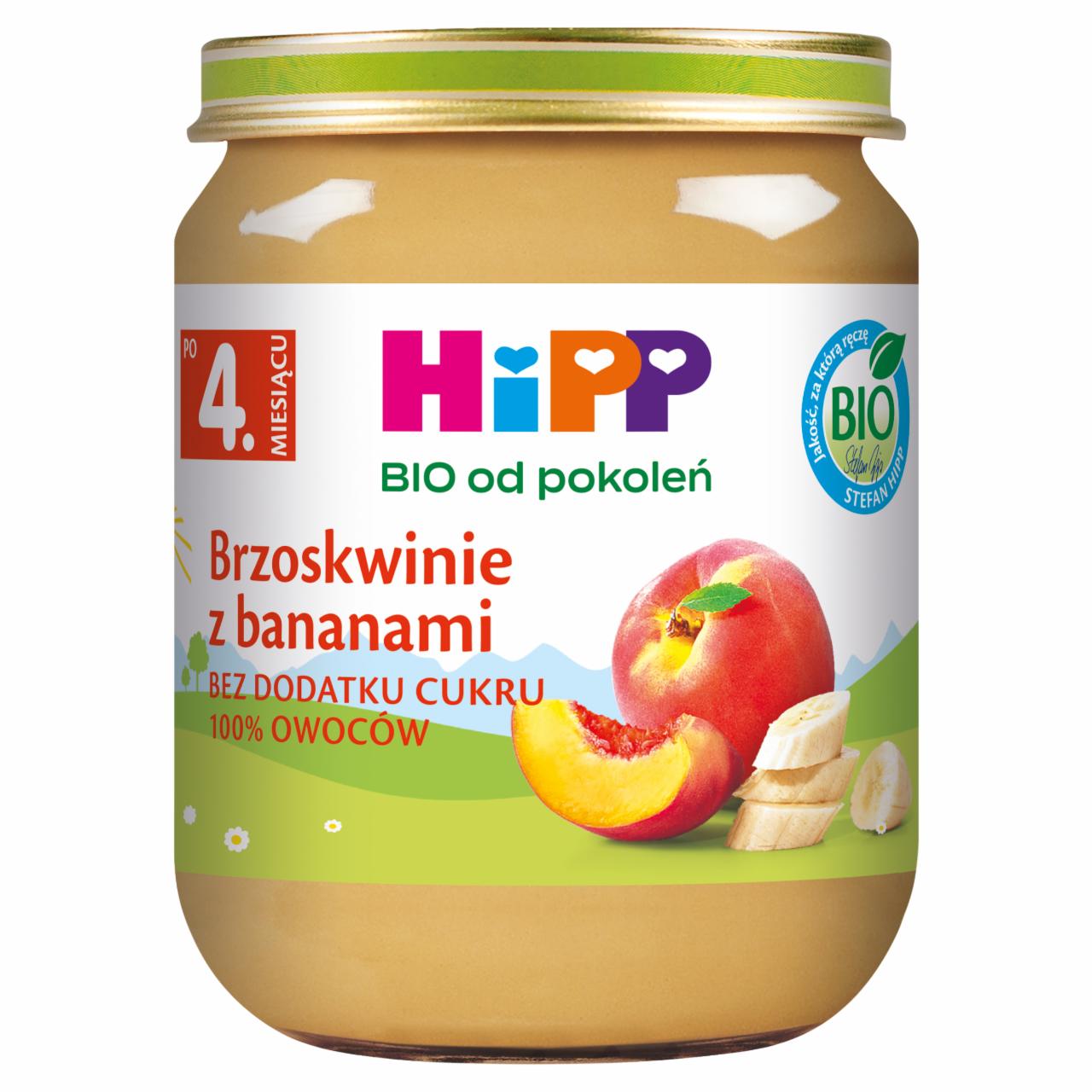 Zdjęcia - HiPP BIO Brzoskwinie z bananami po 4. miesiącu 125 g