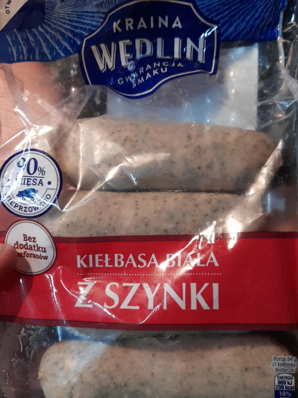 Zdjęcia - kiełbasa biała z szynki Kraina Wędlin