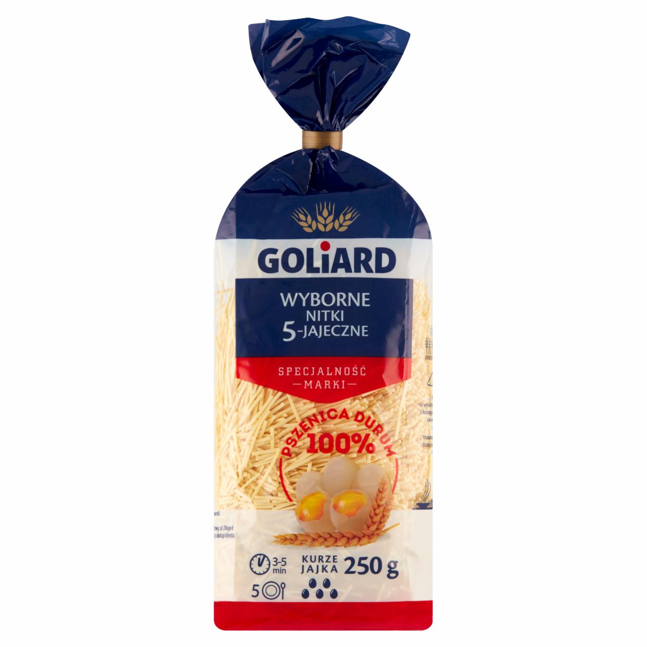 Zdjęcia - Goliard Makaron 5 jajeczny nitki wyborne 250 g