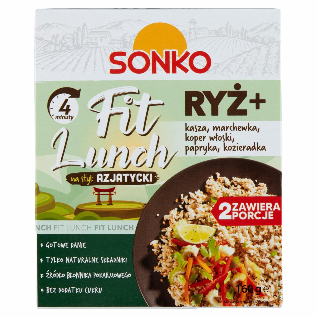 Zdjęcia - Sonko Fit Lunch Ryż + kasza marchewka koper włoski papryka kozieradka 160 g