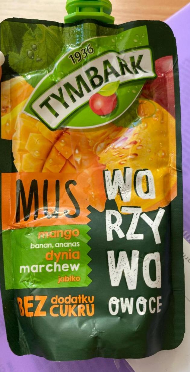 Zdjęcia - Tymbark Vega Mus mango banan jabłko dynia ananas marchew 100 g