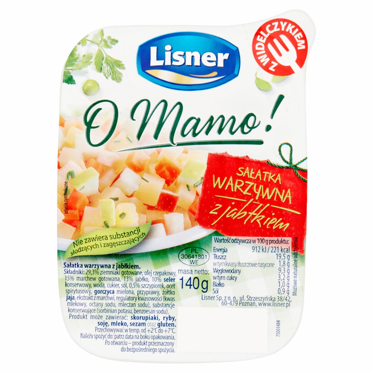 Zdjęcia - Lisner O Mamo! Sałatka warzywna z jabłkiem 140 g