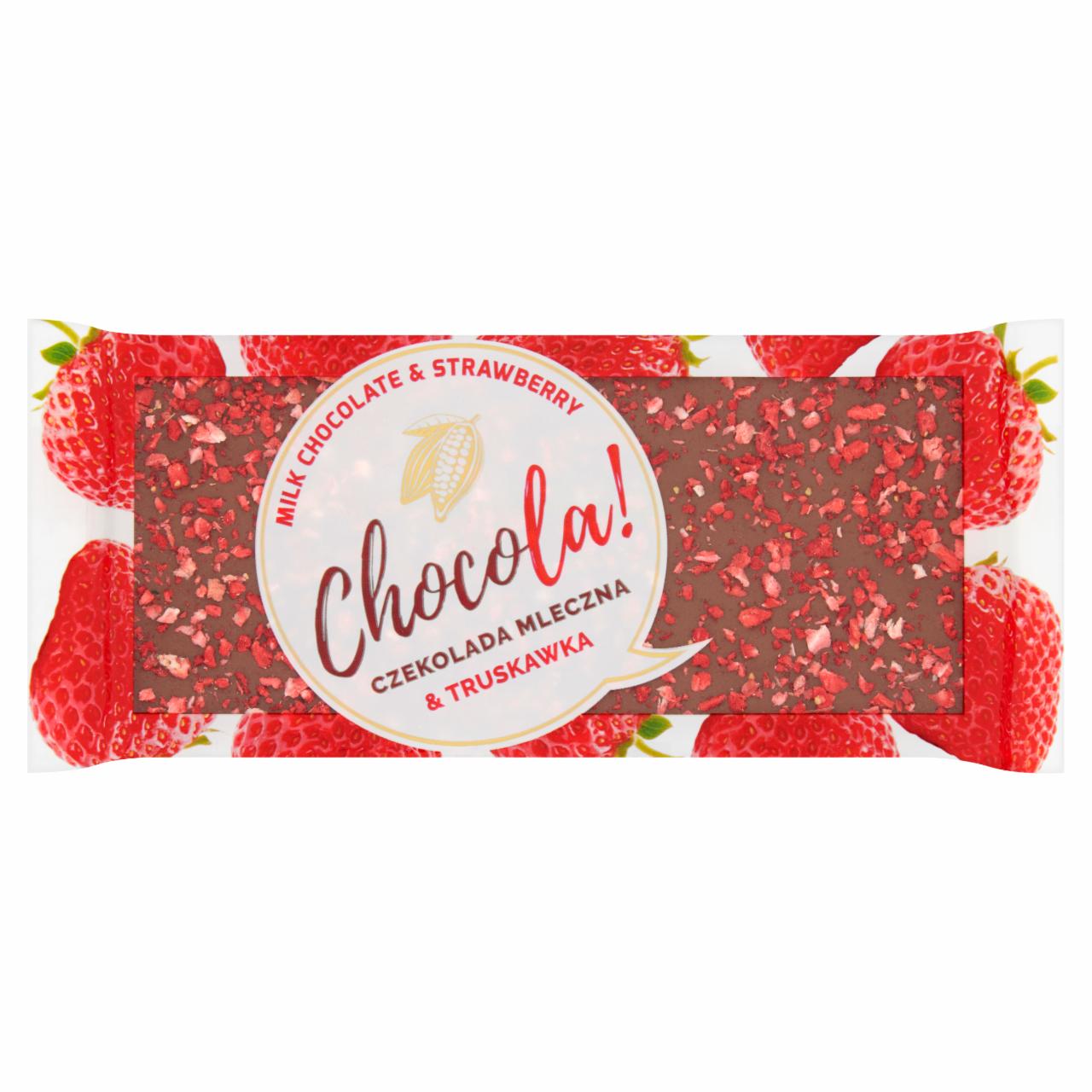 Zdjęcia - Chocola! Czekolada mleczna & truskawka 91,5 g