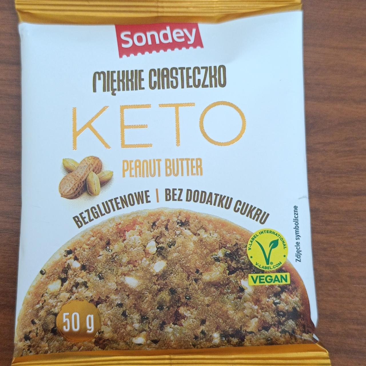 Zdjęcia - Miękkie ciasteczko keto peanut butter Sondey