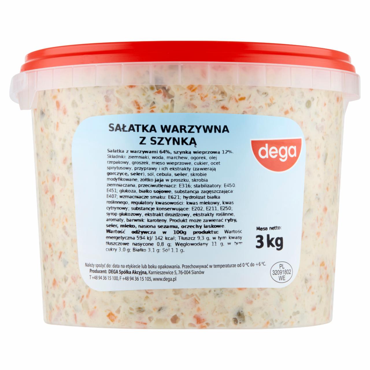 Zdjęcia - Dega Sałatka warzywna z szynką 3 kg