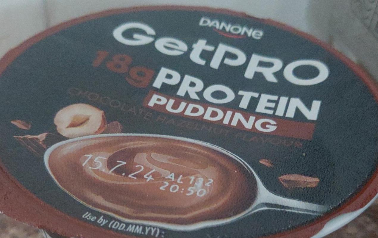 Zdjęcia - Getpro 18g protein pudding chocolate hazelnut flavour Danone