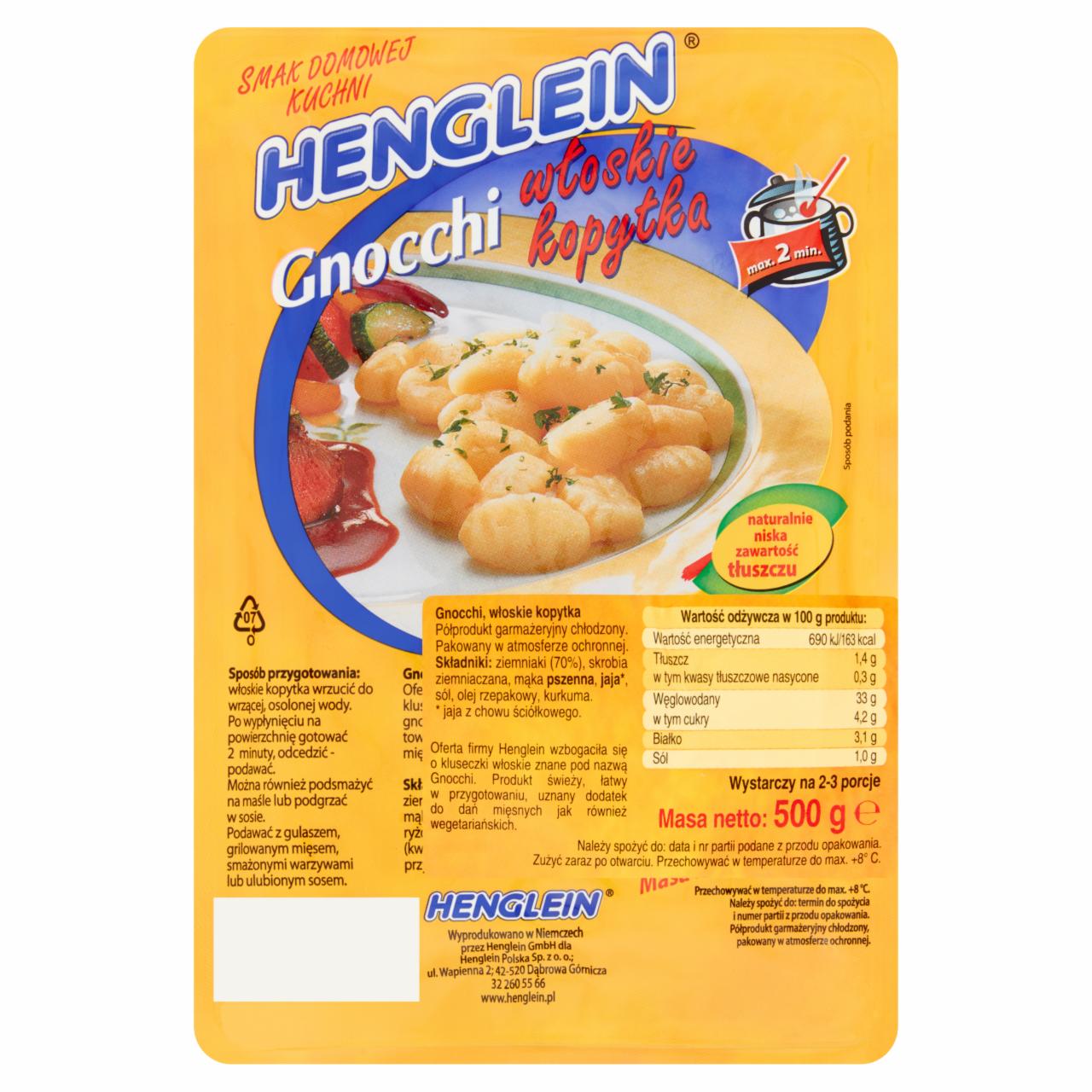 Zdjęcia - Henglein Gnocchi kopytka w stylu włoskim 500 g