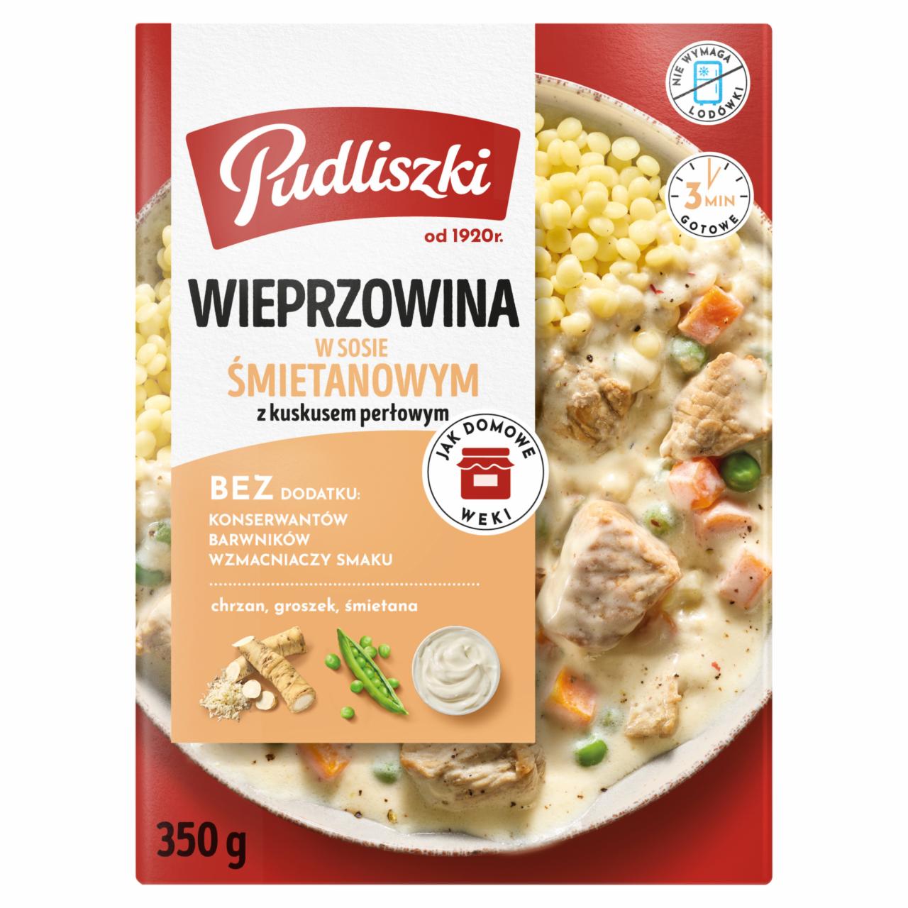 Zdjęcia - Wieprzowina w sosie śmietanowym z kuskusem perłowym Pudliszki