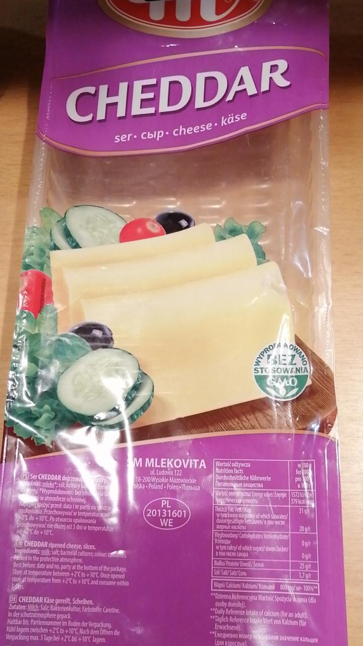 Zdjęcia - Ser Cheddar plastry Mlekovita