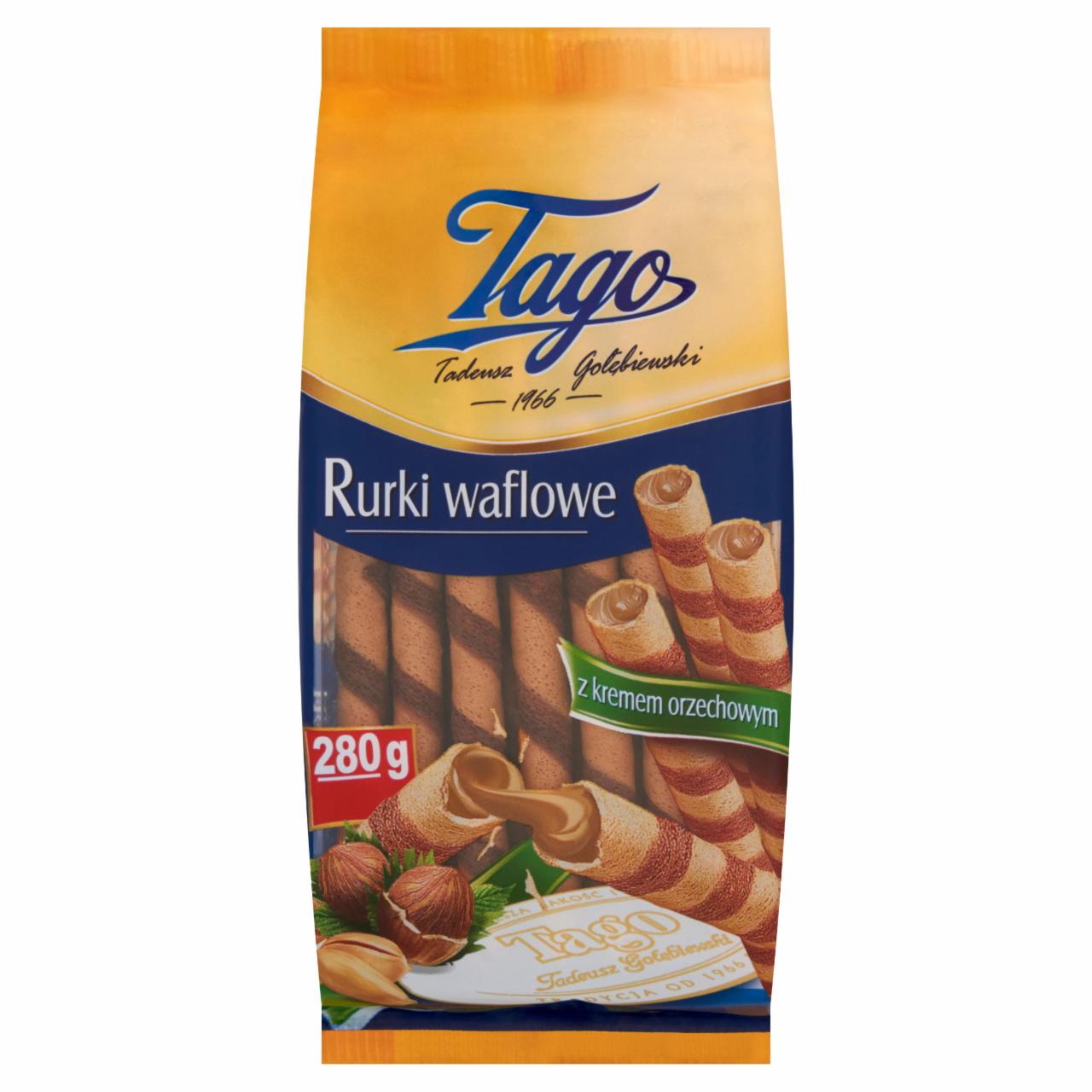 Zdjęcia - Tago Rurki waflowe z kremem orzechowym 280 g