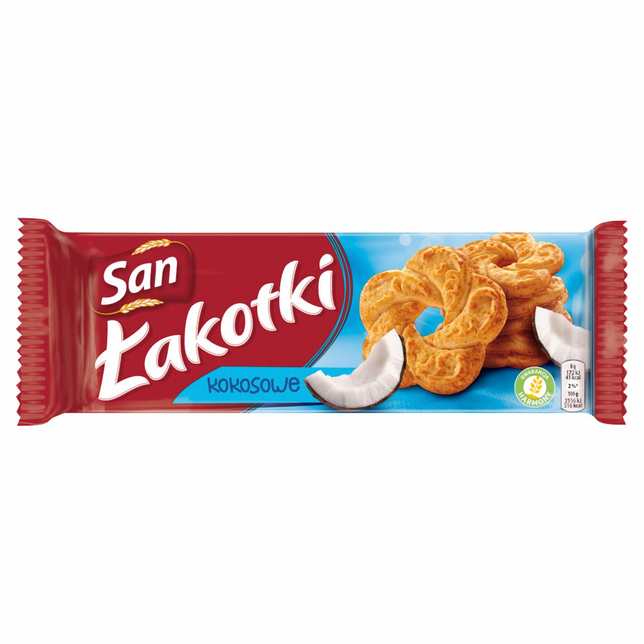 Zdjęcia - San Łakotki Herbatniki kokosowe 168 g