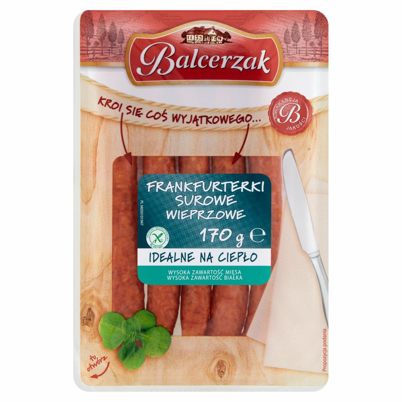 Zdjęcia - Balcerzak Frankfurterki surowe wieprzowe 170 g