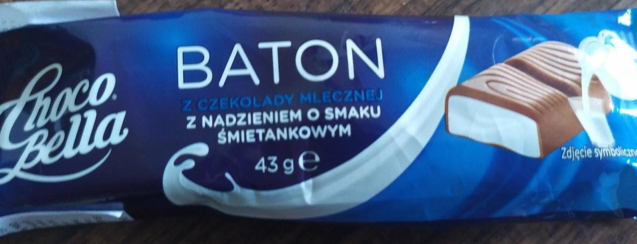 Zdjęcia - Baton z czekolady mlecznej z nadzieniem o smaku śmietankowym Choco Bella