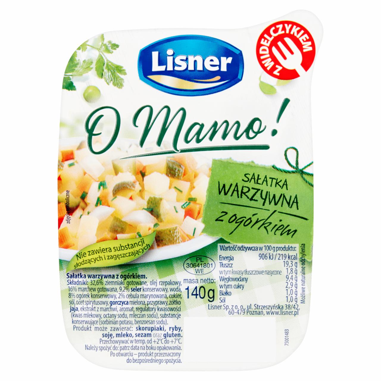 Zdjęcia - Lisner O Mamo! Sałatka warzywna z ogórkiem 140 g