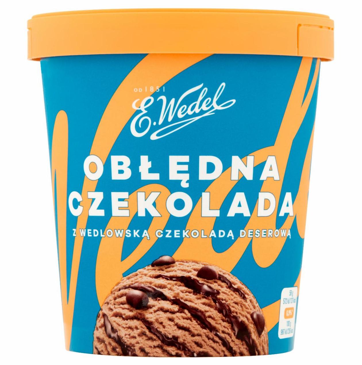 Zdjęcia - Lody obłędna czekolada z wedlowską czekoladą deserową E. Wedel