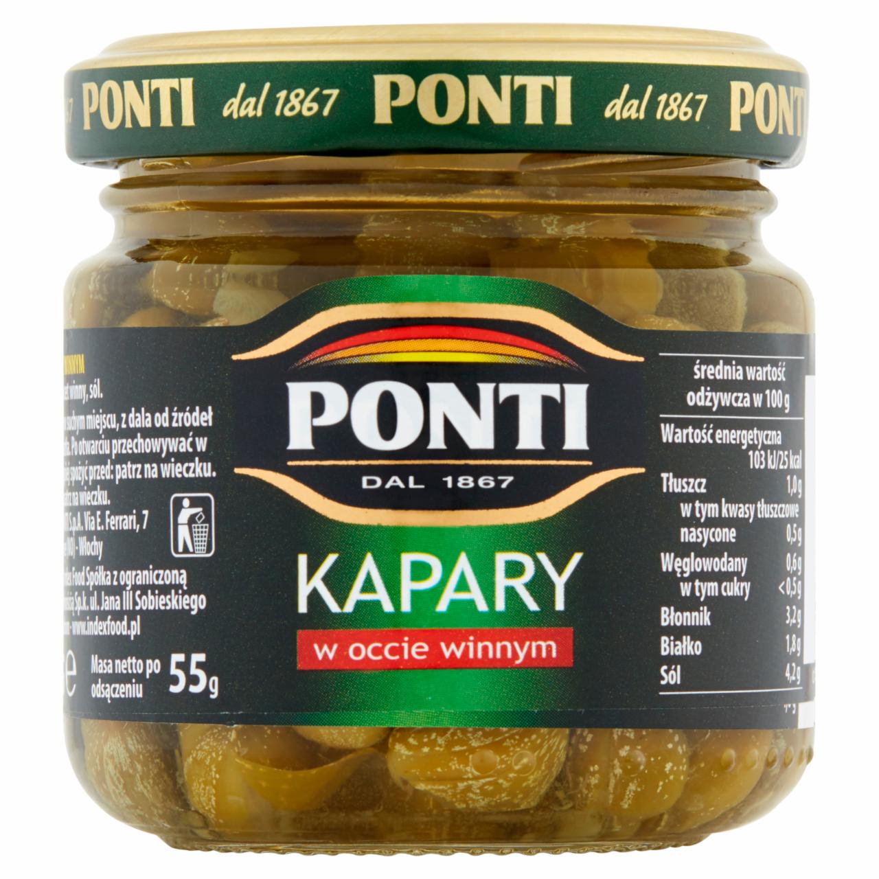 Zdjęcia - Ponti Kapary w occie winnym 95 g