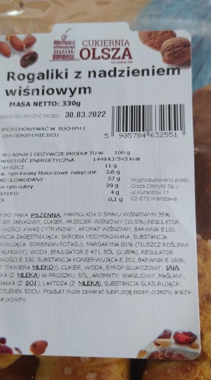 Zdjęcia - Rogaliki z nadzieniem wiśniowym Olsza