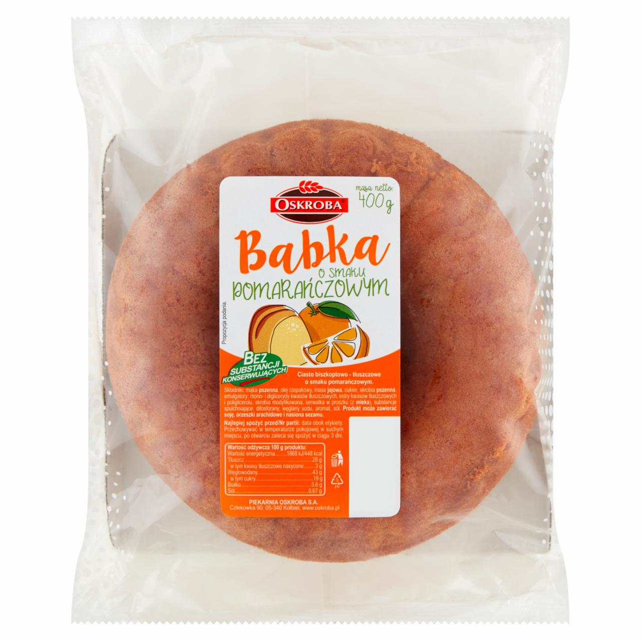 Zdjęcia - Oskroba Babka o smaku pomarańczowym 400 g