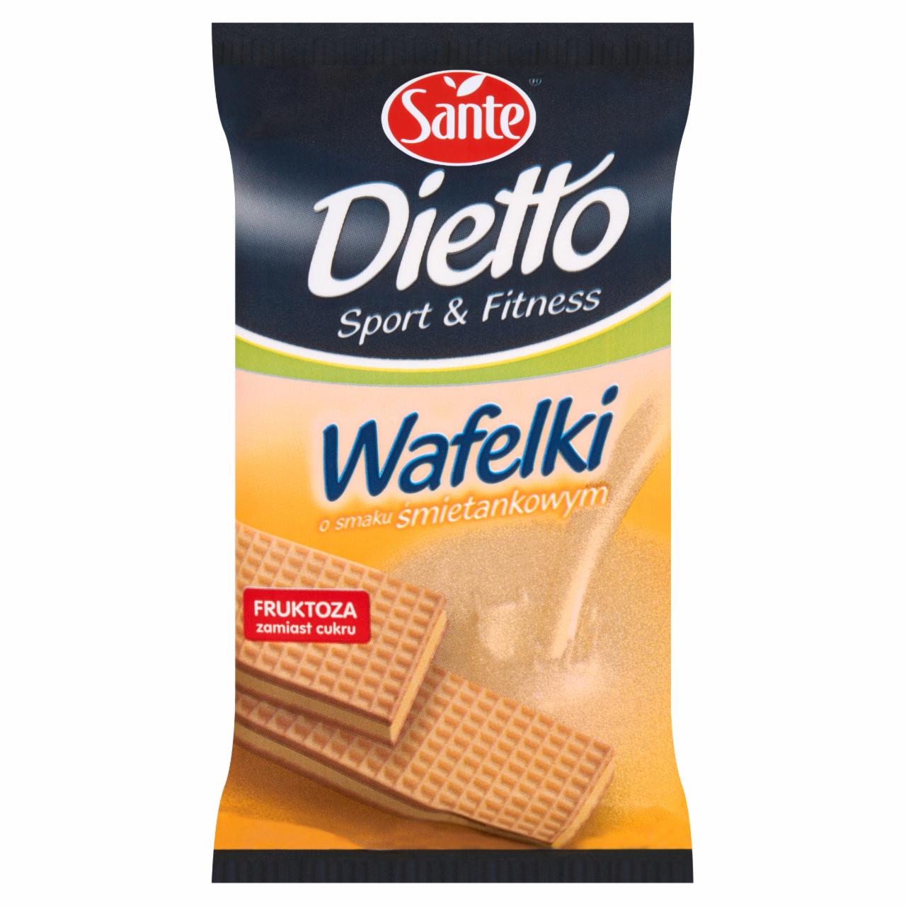 Zdjęcia - Sante Dietto Sport and Fitness Wafelki o smaku śmietankowym 85 g