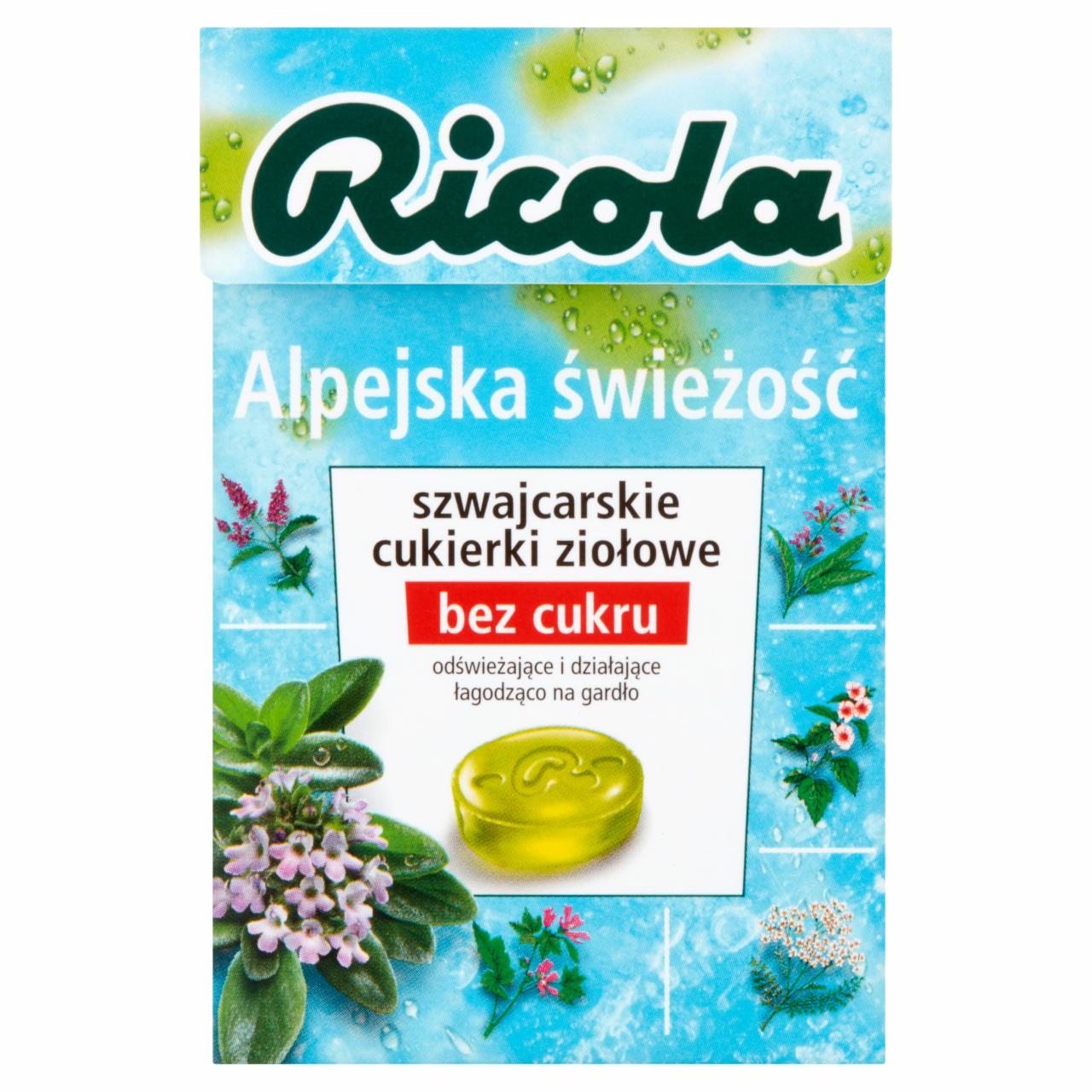 Zdjęcia - Ricola Alpejska świeżość szwajcarskie cukierki ziołowe 40 g