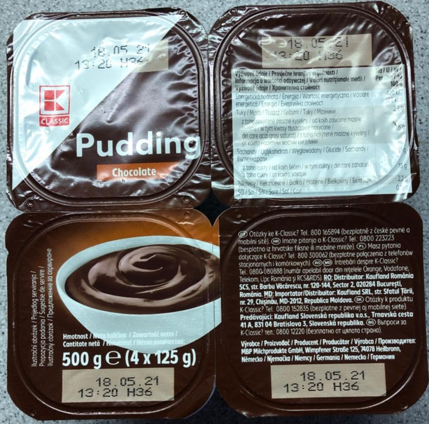 Zdjęcia - Pudding Schokoladengeschmack K-Classic