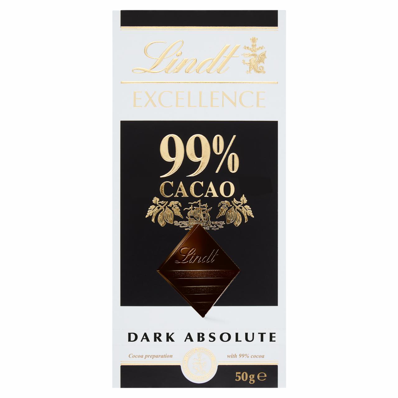 Zdjęcia - Lindt Excellence 99 % Cacao Czekolada gorzka 50 g