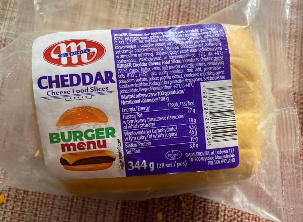 Zdjęcia - Cheddar Burger menu Mlekovita