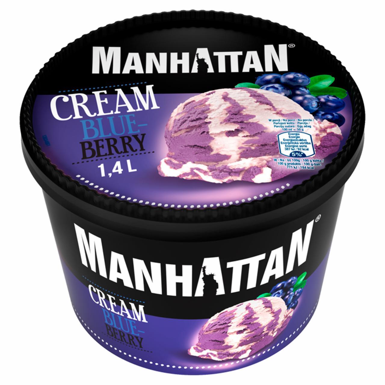 Zdjęcia - Manhattan Lody ze śmietanką i lody jagodowe 1400 ml