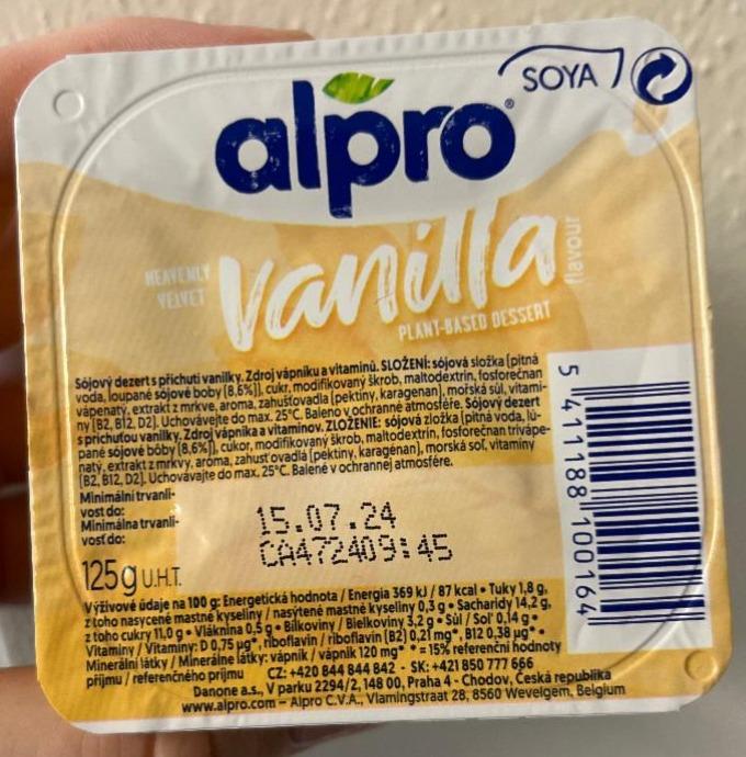 Zdjęcia - Heavenly velvet Vanilla dessert Alpro