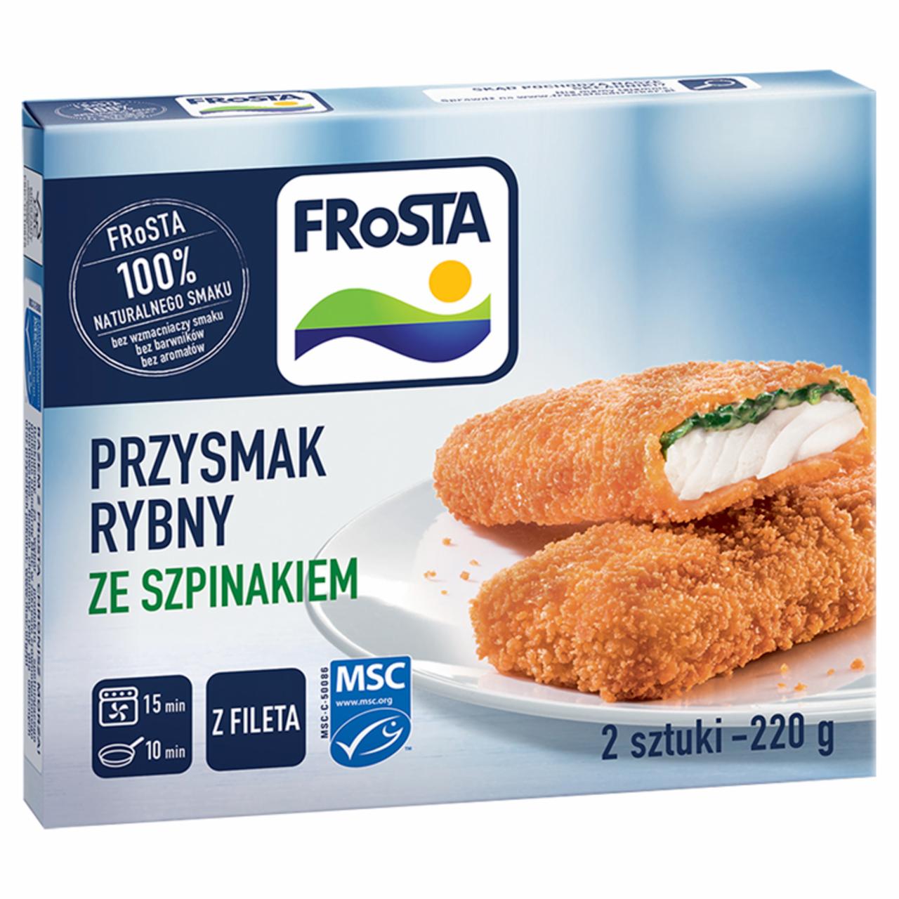 Zdjęcia - FRoSTA Przysmak rybny z fileta ze szpinakiem 220 g (2 sztuki)