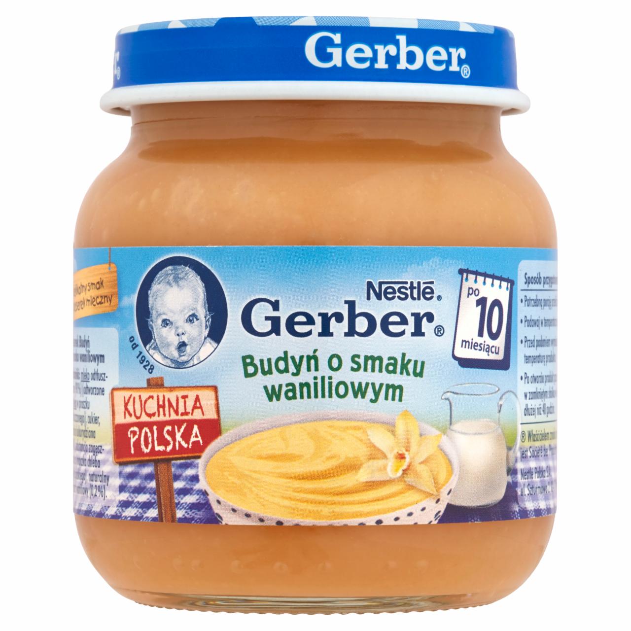 Zdjęcia - Gerber Kuchnia Polska Budyń o smaku waniliowym po 10 miesiącu 125 g