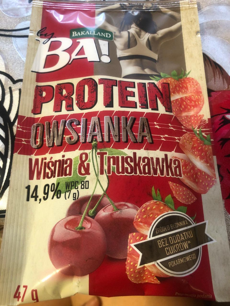 Zdjęcia - Ba! Owsianka Proteinowa Wiśnia i Truskawka Bakalland