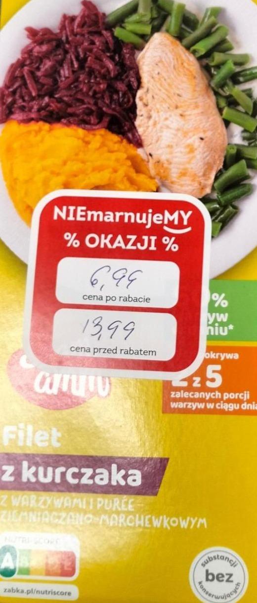 Zdjęcia - Filet z Kurczaka z Warzywami i Puree Ziemniaczano-Marchewkowym Szamamm