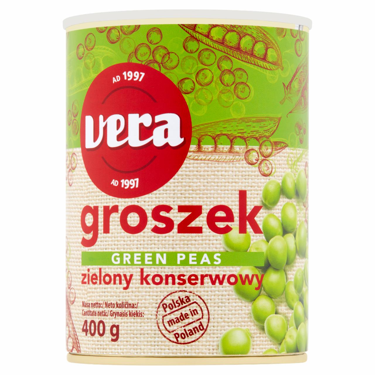 Zdjęcia - Vera Groszek zielony konserwowy 400 g