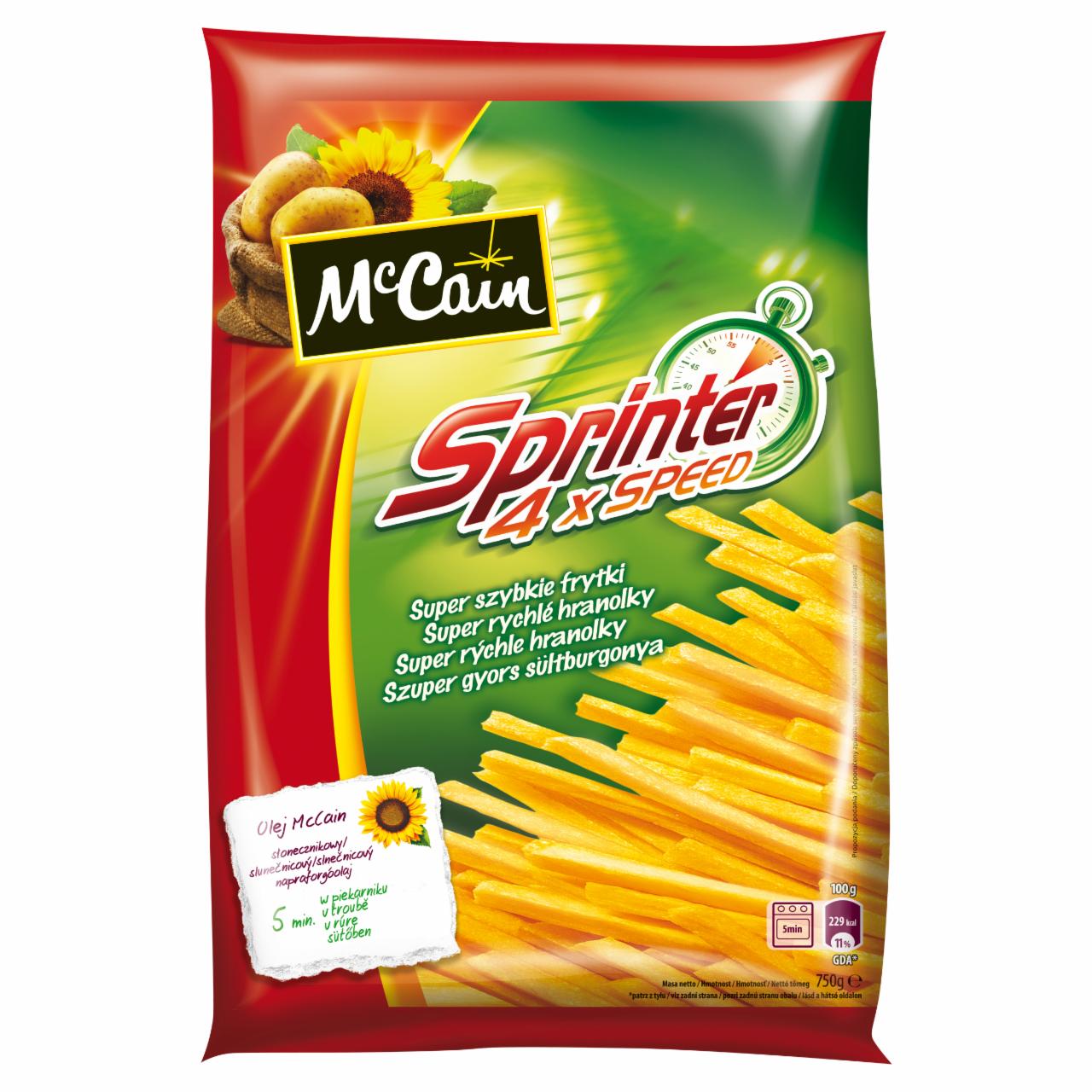 Zdjęcia - McCain Sprinter 4 x Speed Superszybkie frytki 750 g